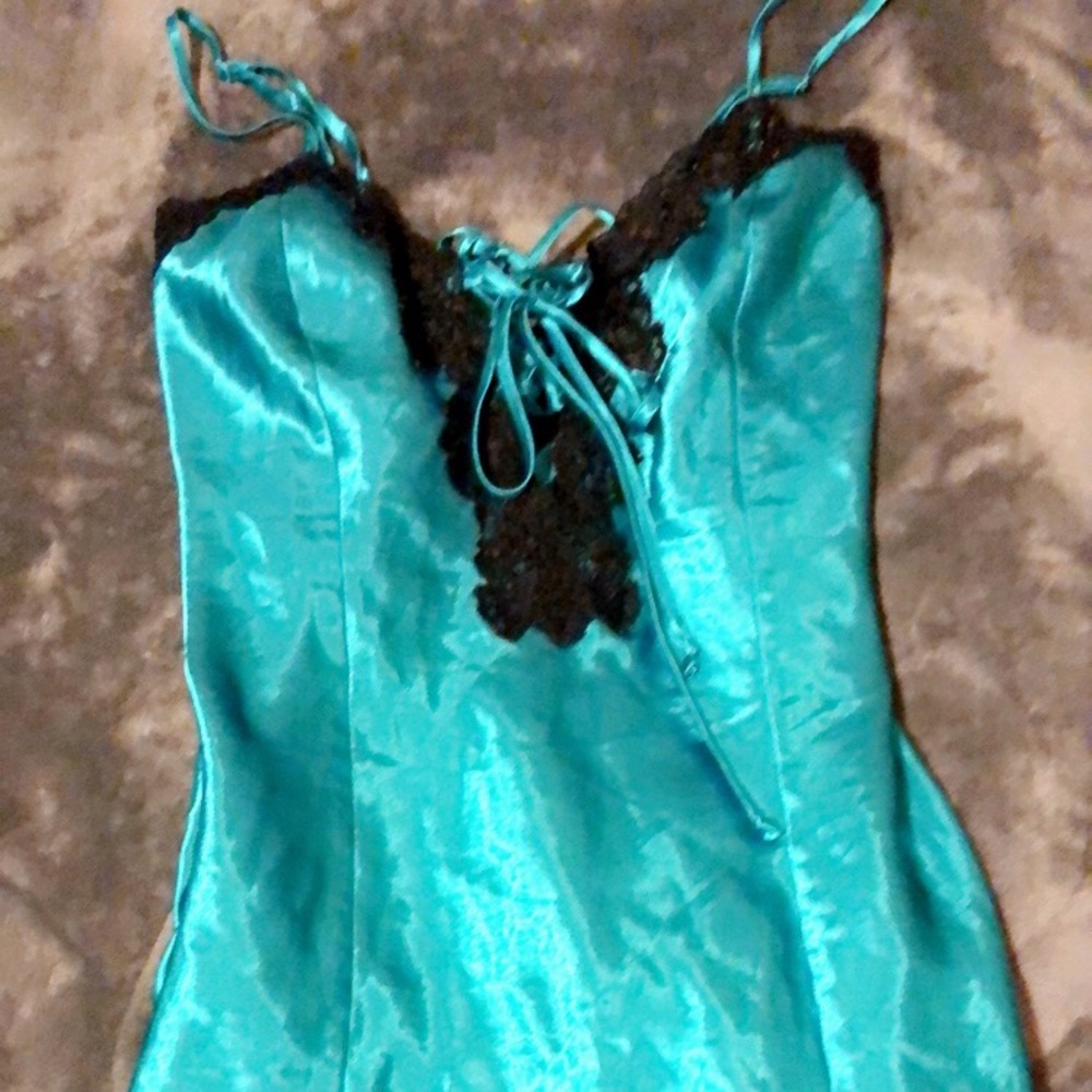 Satin and lace slip